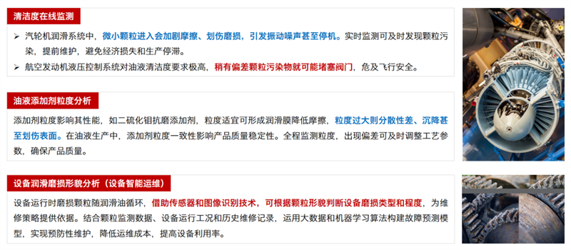 油液清潔度、添加劑粒度、設備磨損分析