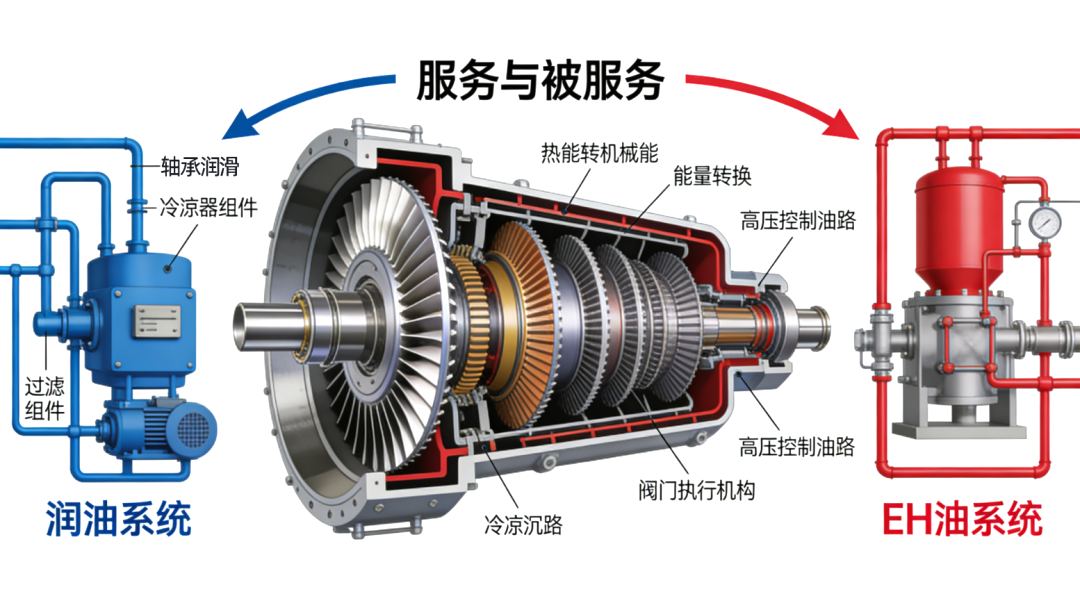 透平系統(tǒng)與潤滑油系統(tǒng)、EH油系統(tǒng)的功能定位與關(guān)聯(lián)分析
